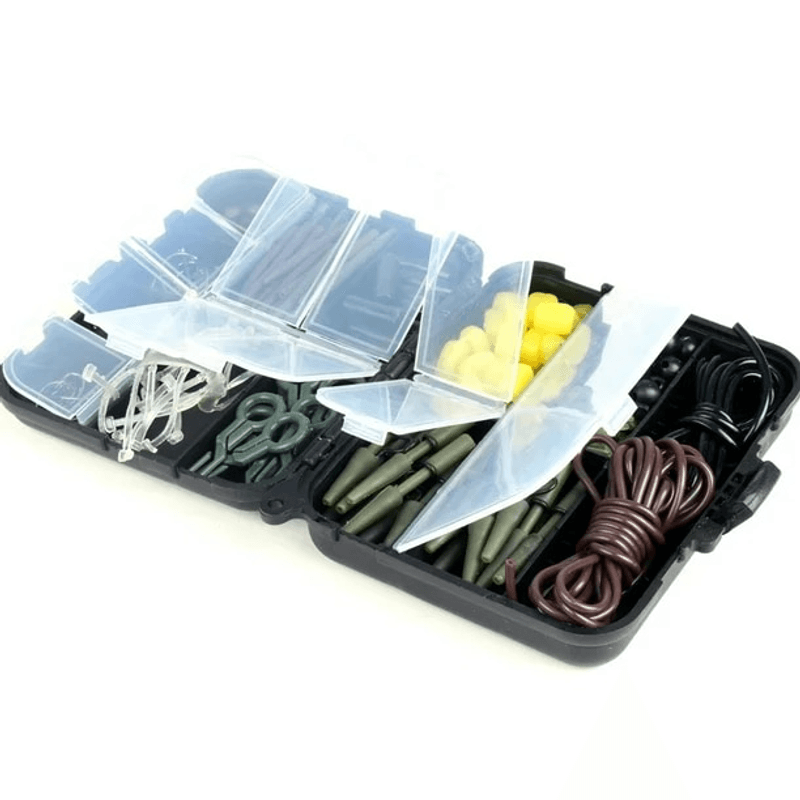 Sport si Outdoor - Sporturi acvatice - Pescuit - Plumbi si momitoare - Set 225 accesorii pescuit FISHINGBOX, cutie organizator, monturi, carlige, inele, kit complet - Infinity.ro