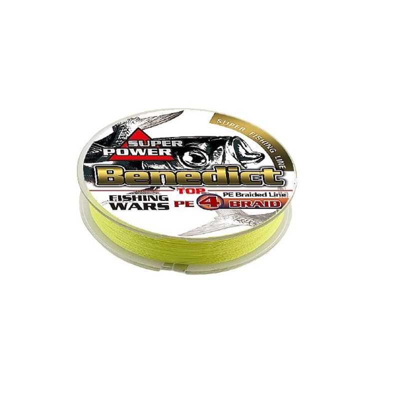 Sport si Outdoor - Sporturi acvatice - Pescuit - Fire pescuit - Fir textil multifilament 1000m 0.20mm Benedict Super Braided, galben fluo, rotund, spinning, crap - Infinity.ro