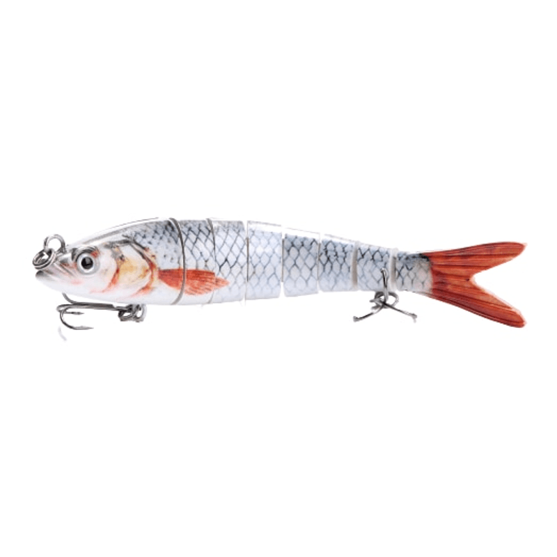 Sport si Outdoor - Sporturi acvatice - Pescuit - Nade si momeli - Vobler articulat 8 segmenti FISHINGBOX spinning, stiuca somn pastrav, miscare realista, 14cm 23g, model 6 - Infinity.ro