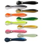 Sport si Outdoor - Sporturi acvatice - Pescuit - Nade si momeli - Set 10 twistere silicon Fishingbox 10cm 6g, naluci spinning cu jig, 10 culori, stiuca salau biban - Infinity.ro