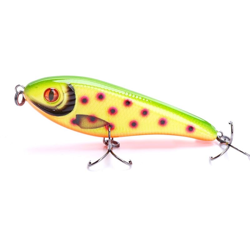 Sport si Outdoor - Sporturi acvatice - Pescuit - Nade si momeli - Vobler JERKBAIT 9cm 21g stiuca somn salau, scufundare lenta, ochi 3D, vibratie atractiva, model 3 - Infinity.ro