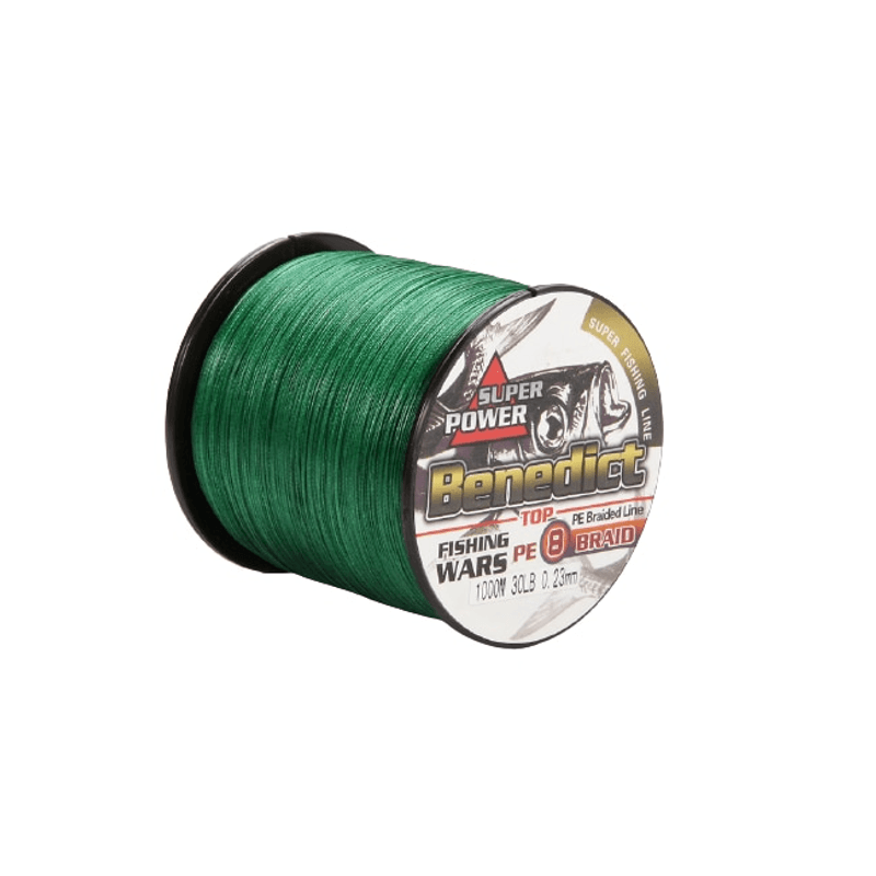 Sport si Outdoor - Sporturi acvatice - Pescuit - Fire pescuit - Fir textil Benedict 1.00mm 100m 136kg, impletit 8 fire, verde, spinning, crap, somn, rezistent - Infinity.ro
