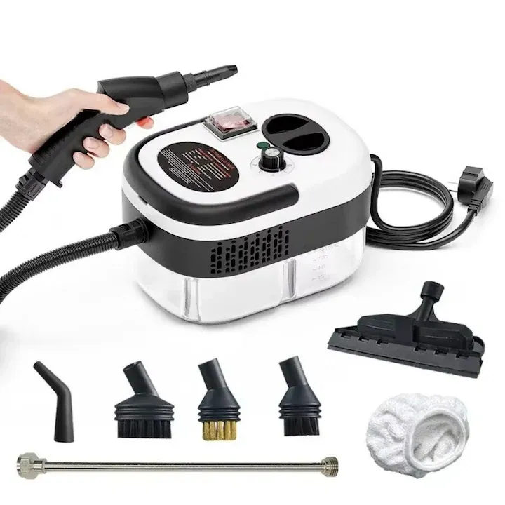 Aparat de curatat cu abur, 2500W, 220V, rezervor 1000 ml, incalzire 10S, alb