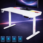 PC, gaming si accesorii - Gaming - Accesorii gaming - Birouri gaming - Birou Gaming RGB, Reglabil Electric inaltime, QOVA®, Inaltime Ajustabila 72-117cm, Motor Silentios, Blat Carbon Premium - Infinity.ro