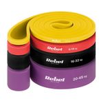 Sport si Outdoor - Fitness - Aparate fitness - Accesorii aparate fitness - Set 4 benzi elastice REBEL ACTIVE POWER BAND, latex, 4-45KG - Infinity.ro