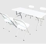 Sport si Outdoor - Camping - Mobilier pentru camping - Mese camping - Set masa cu 4 scaune plastic pliabile Heinner - Infinity.ro