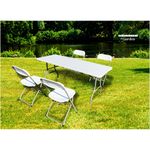 Sport si Outdoor - Camping - Mobilier pentru camping - Mese camping - Set masa cu 4 scaune plastic pliabile Heinner - Infinity.ro