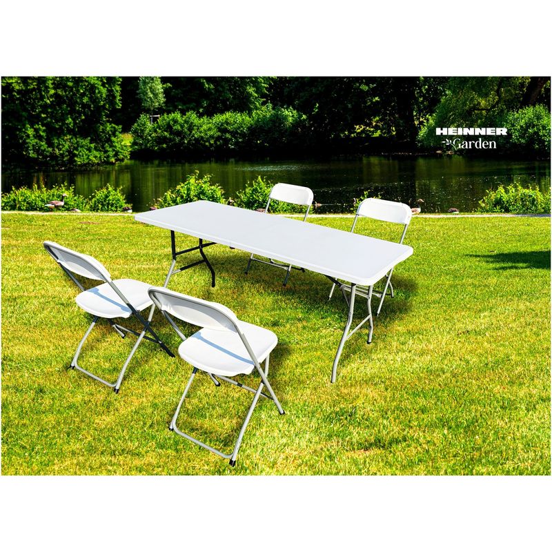 Sport si Outdoor - Camping - Mobilier pentru camping - Mese camping - Set masa cu 4 scaune plastic pliabile Heinner - Infinity.ro