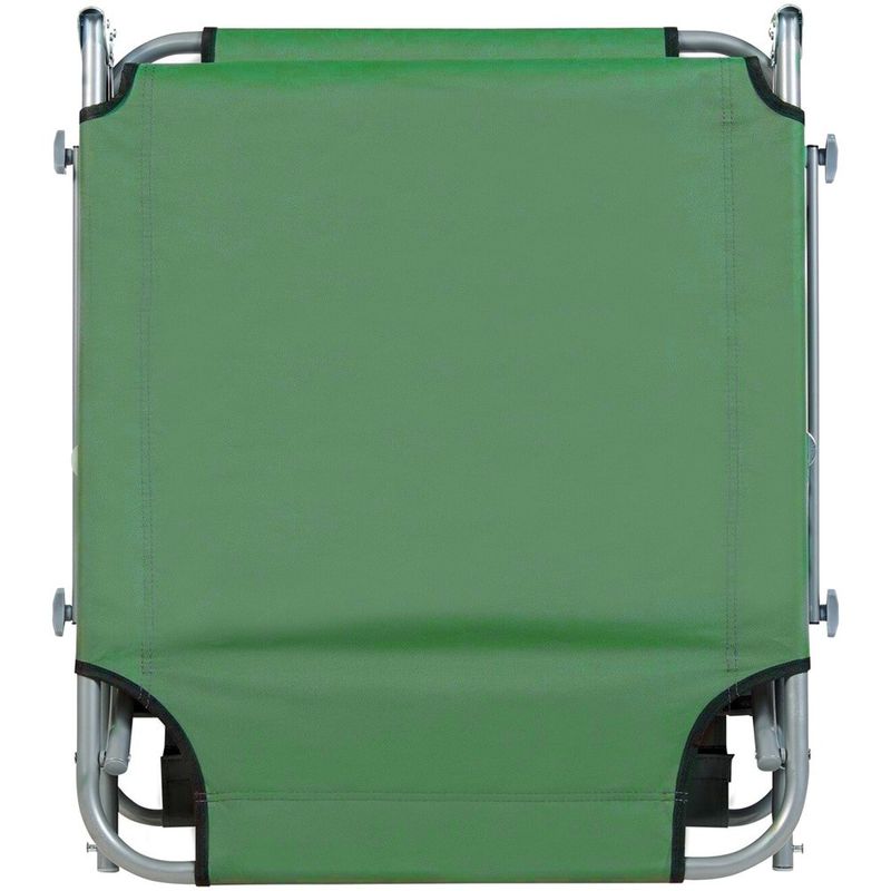 Casa si Gradina - Gradina si terasa - Mobilier exterior - Scaune si sezlonguri gradina - Sezlong pliabil Heinner cu parasolar, dimensiuni 186X55X24 cm, verde - Infinity.ro