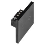 Casa si Gradina - Electrice - Smart Home - Centrale si module smart home - Comutator subtire dublu Wi-Fi ORNO, negru - Infinity.ro