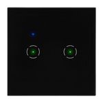 Casa si Gradina - Electrice - Smart Home - Centrale si module smart home - Comutator subtire dublu Wi-Fi ORNO, negru - Infinity.ro
