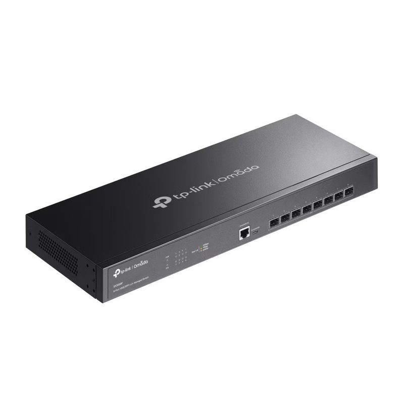 PC, gaming si accesorii - Retelistica - Switch-uri - Switch-uri cu management - Switch, TP-Link, 8 porturi, 10/100/1000/1000/1000 Mbps, 8x10GB/s, Metal, Negru - Infinity.ro