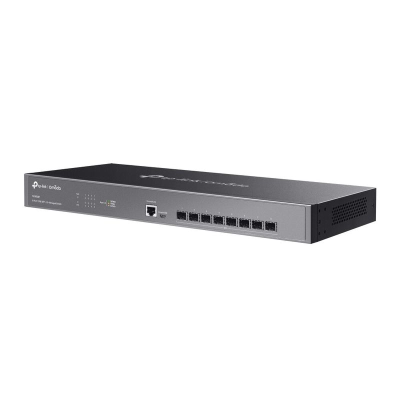 PC, gaming si accesorii - Retelistica - Switch-uri - Switch-uri cu management - Switch, TP-Link, 8 porturi, 10/100/1000/1000/1000 Mbps, 8x10GB/s, Metal, Negru - Infinity.ro