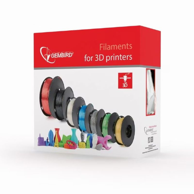 PC, gaming si accesorii - Imprimante, scanere & consumabile - Imprimare 3D - Consumabile 3D - Filament imprimanta 3D, Gembird, 1.75-02-BK, 1kg, 1.75 mm, Negru - Infinity.ro
