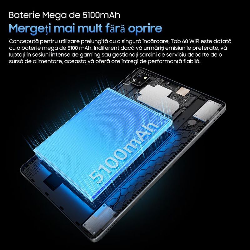 Laptop, Telefoane si Tablete - Tablete si accesorii tablete - Tablete - Tableta Blackview Tab 60 WiFi, 10.1 inch, 12GB RAM, 128GB ROM, Albastru - Infinity.ro