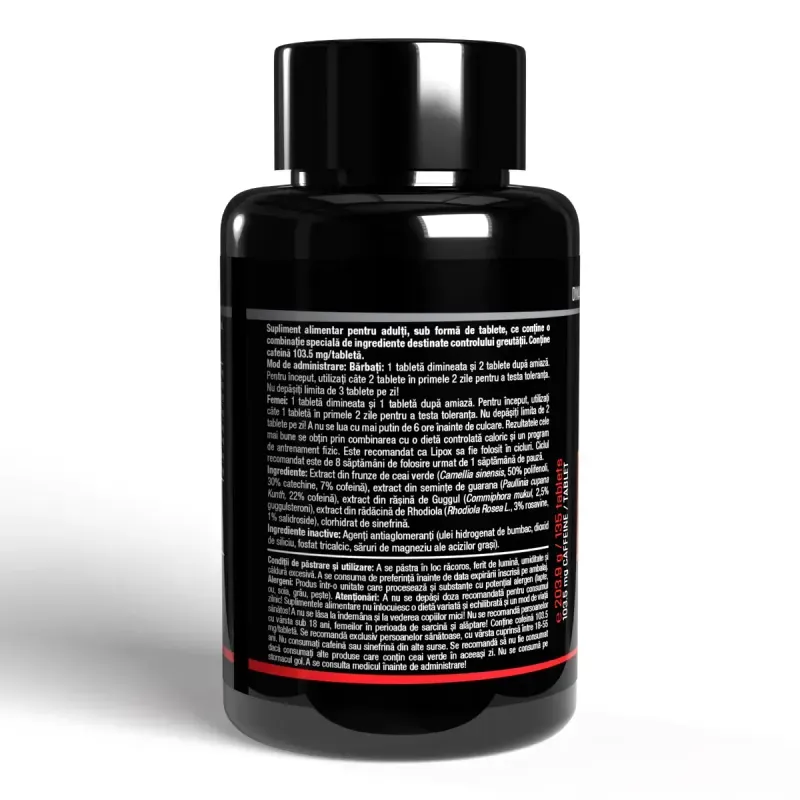Ingrijire personala si Cosmetice - Sanatate si wellness - Nutritie sportiva - Gestionarea greutatii - Supliment alimentar complex natural pentru slăbit, Lipox, 135 tablete - Infinity.ro