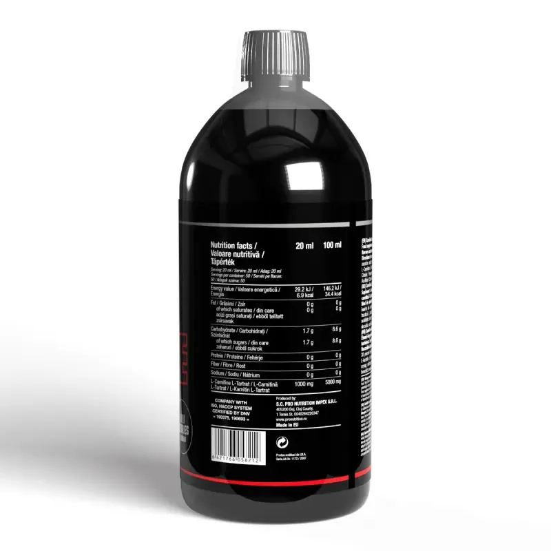 Ingrijire personala si Cosmetice - Sanatate si wellness - Nutritie sportiva - Gestionarea greutatii - Supliment nutritiv lichid cu L-carnitină, Carnitine Liquid, Fructe de pădure, 1000 ml - Infinity.ro