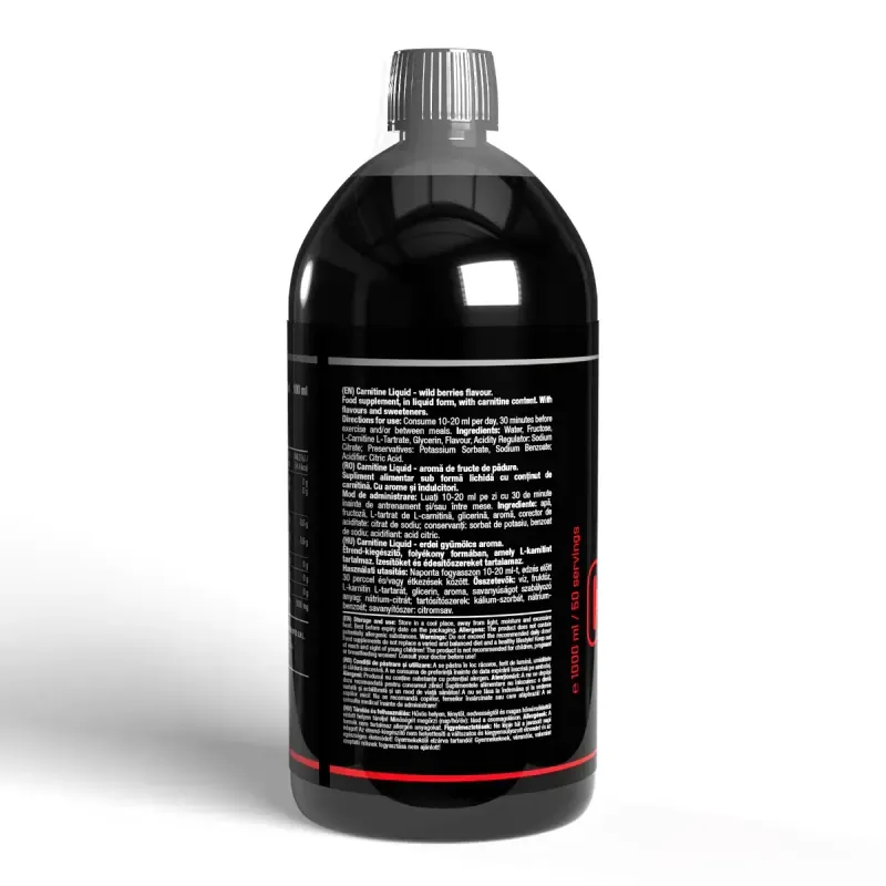 Ingrijire personala si Cosmetice - Sanatate si wellness - Nutritie sportiva - Gestionarea greutatii - Supliment nutritiv lichid cu L-carnitină, Carnitine Liquid, Fructe de pădure, 1000 ml - Infinity.ro
