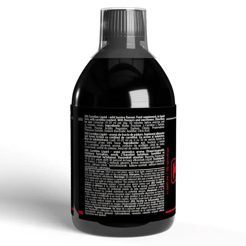 Ingrijire personala si Cosmetice - Sanatate si wellness - Nutritie sportiva - Gestionarea greutatii - Supliment nutritiv lichid cu L-carnitină, Carnitine Liquid, Fructe de pădure, 500 ml - Infinity.ro