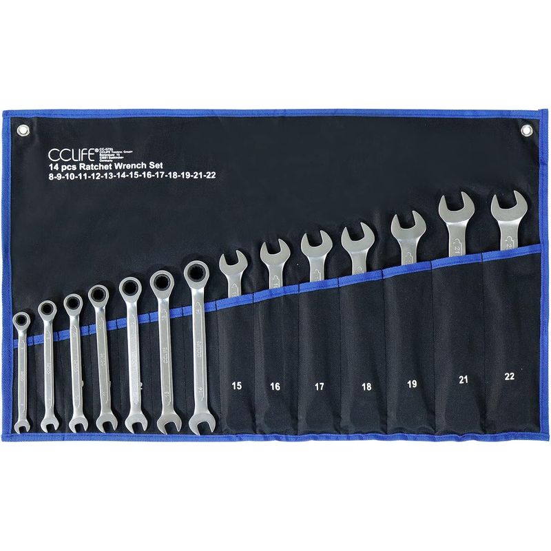 Auto si Moto - Reparatii si depanare - Scule auto - Scule si truse auto - Set de 14 chei combinate fixe si cu clichet reversibil 8-22mm - Infinity.ro