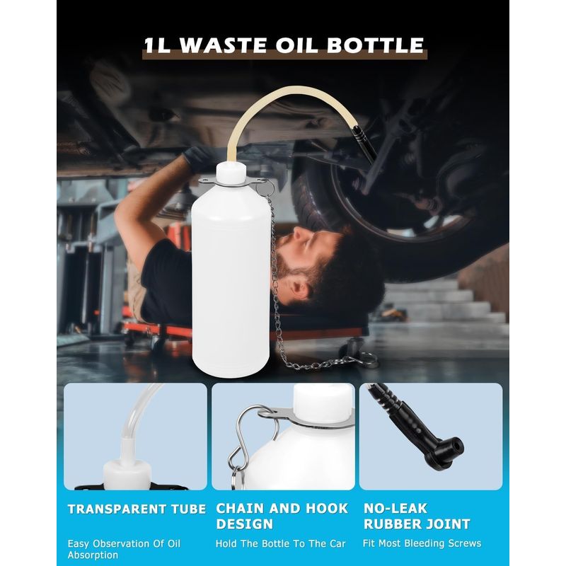 Auto si Moto - Reparatii si depanare - Scule auto - Scule si truse auto - Set de aerisire sistem franare cu pompa manuala 3L - Infinity.ro