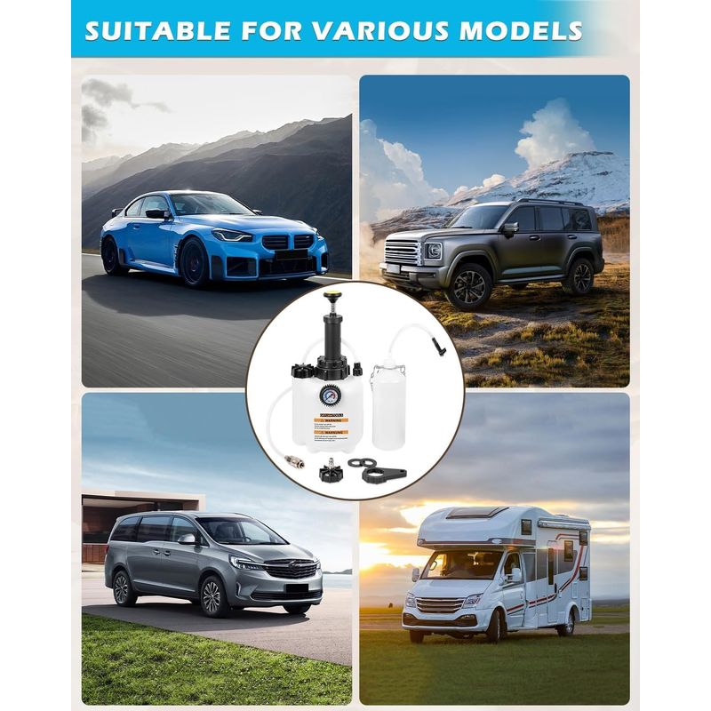 Auto si Moto - Reparatii si depanare - Scule auto - Scule si truse auto - Set de aerisire sistem franare cu pompa manuala 3L - Infinity.ro