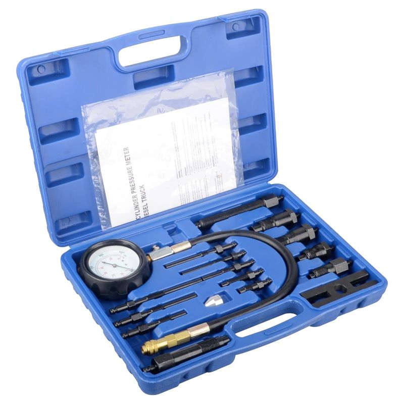 Auto si Moto - Reparatii si depanare - Scule auto - Scule si truse auto - Trusa de compresie  pentru motoare diesel, cu manometru de 70 bar - Infinity.ro