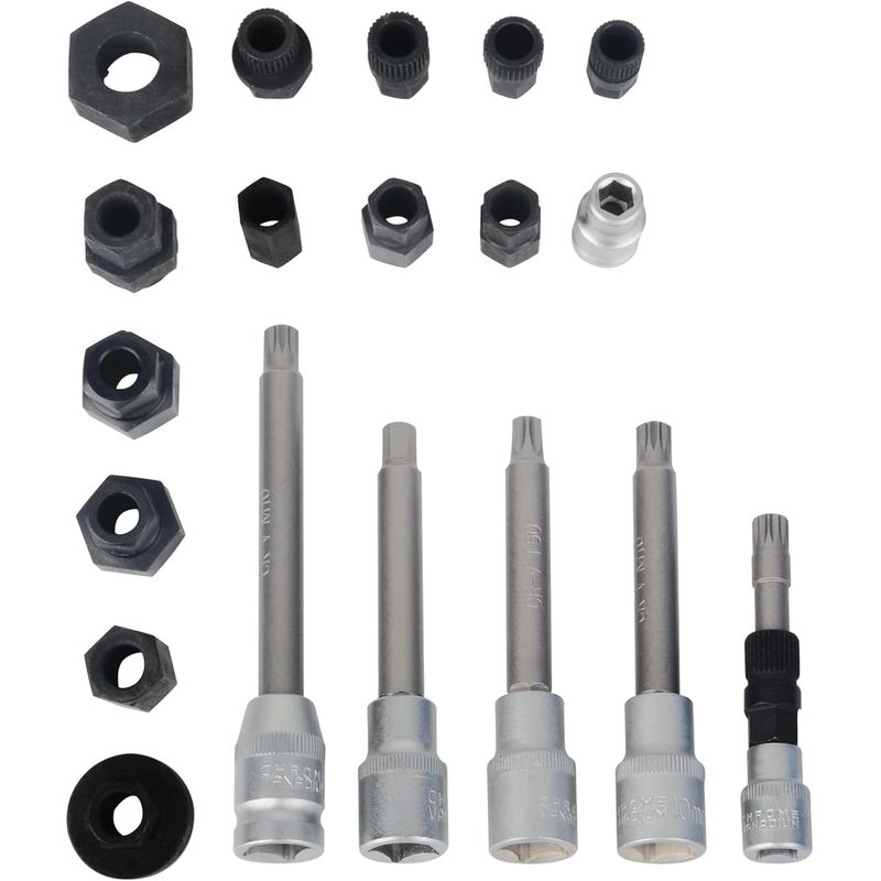 Auto si Moto - Reparatii si depanare - Scule auto - Scule si truse auto - Trusa universala pentru demontat/montat fulii alternator 30 piese - Infinity.ro