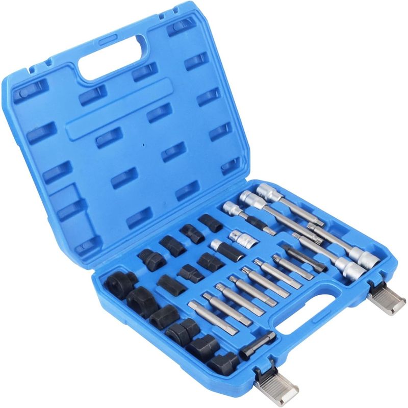 Auto si Moto - Reparatii si depanare - Scule auto - Scule si truse auto - Trusa universala pentru demontat/montat fulii alternator 30 piese - Infinity.ro