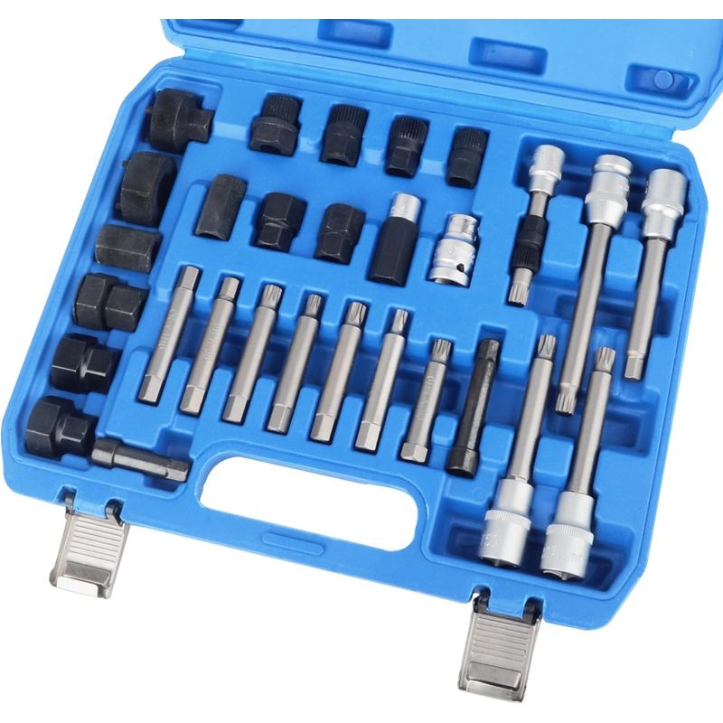Auto si Moto - Reparatii si depanare - Scule auto - Scule si truse auto - Trusa universala pentru demontat/montat fulii alternator 30 piese - Infinity.ro