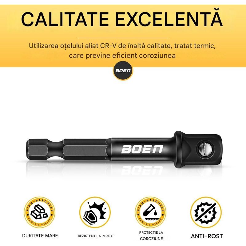 Auto si Moto - Reparatii si depanare - Scule auto - Scule si truse auto - Set 10 adaptoare patrat 3/8 cu bila si hexagon 1/4 - Infinity.ro