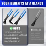 Auto si Moto - Reparatii si depanare - Scule auto - Scule si truse auto - Set de 3 clesti labastri pentru indoit tabla, manere antiderapante 275 mm, otel carbon - Infinity.ro