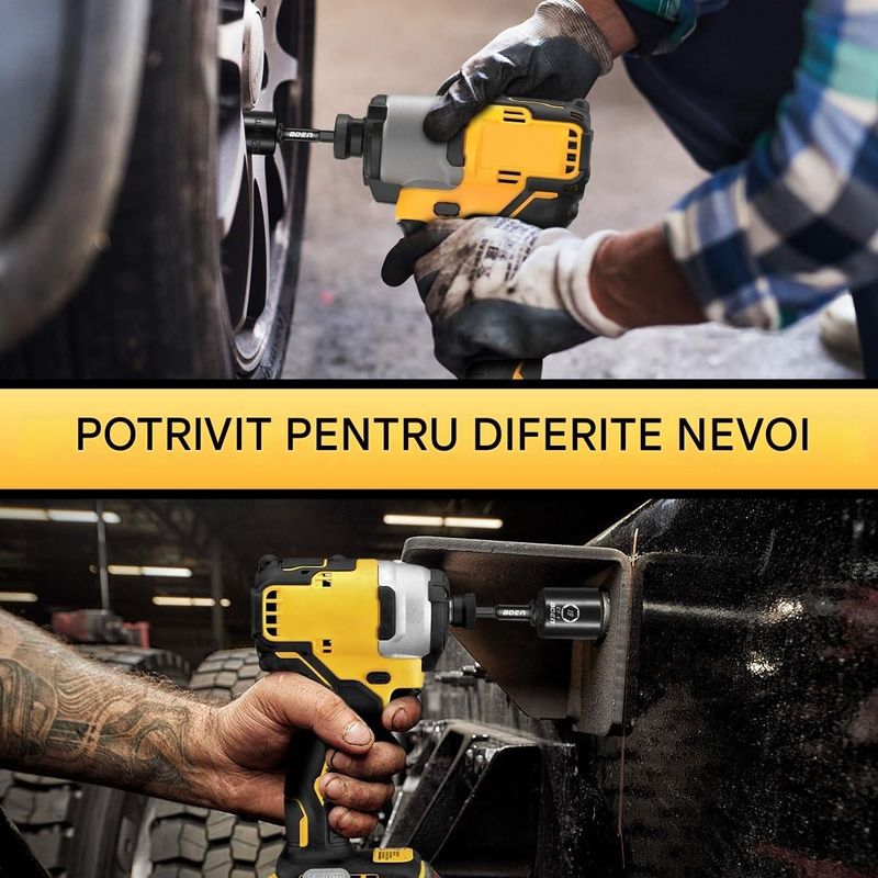 Auto si Moto - Reparatii si depanare - Scule auto - Scule si truse auto - Set 10 adaptoare patrat 3/8 cu bila si hexagon 1/4 - Infinity.ro