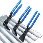 Auto si Moto - Reparatii si depanare - Scule auto - Scule si truse auto - Set de 3 clesti labastri pentru indoit tabla, manere antiderapante 275 mm, otel carbon - Infinity.ro