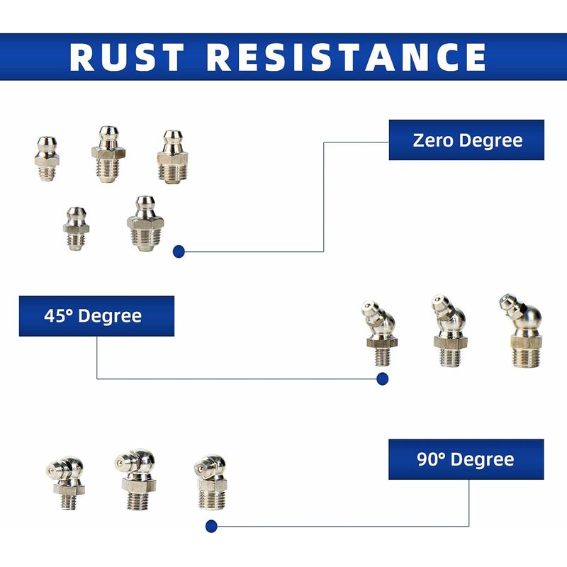 Auto si Moto - Reparatii si depanare - Scule auto - Scule si truse auto - Nipluri de cuplare pentru pompa de gresat set 270 piese - Infinity.ro
