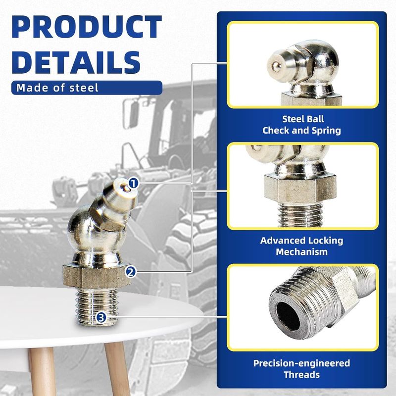 Auto si Moto - Reparatii si depanare - Scule auto - Scule si truse auto - Nipluri de cuplare pentru pompa de gresat set 270 piese - Infinity.ro