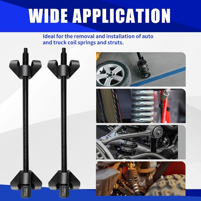 Auto si Moto - Reparatii si depanare - Scule auto - Scule si truse auto - Prese arcuri inlocuit amortizoare sau flanse amortizoare set 2 bucati 370 mm - Infinity.ro