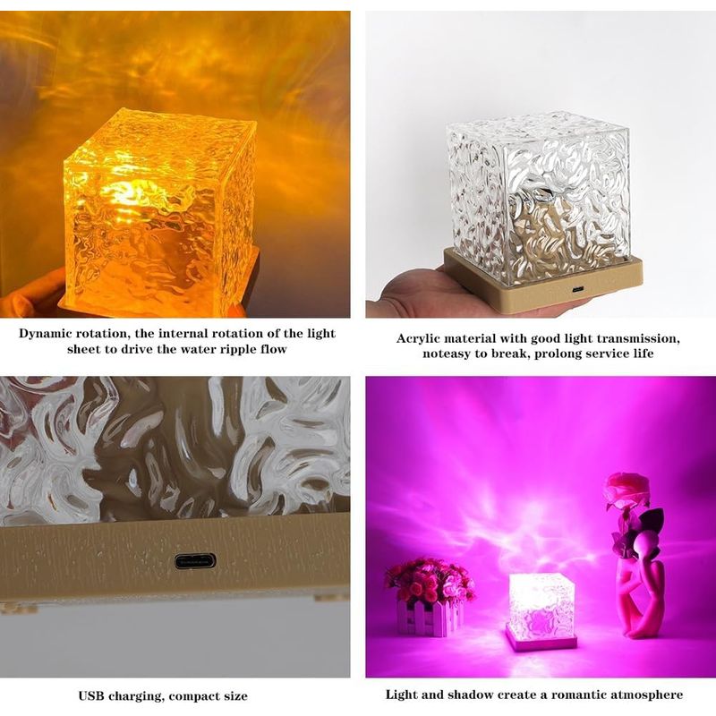 Casa si Gradina - Corpuri si surse de iluminat - Veioze si lampi - Lampi de veghe - Lampa de veghe LED Waves cu 16 lumini RGB cu telecomanda - Infinity.ro