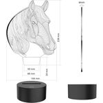 Casa si Gradina - Corpuri si surse de iluminat - Veioze si lampi - Lampi de veghe - Lampa de veghe 3D Cal, 8 culori,  alimentare USB - Infinity.ro