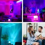 Casa si Gradina - Corpuri si surse de iluminat - Veioze si lampi - Lampi de veghe - Lampa de veghe LED Waves cu 16 lumini RGB cu telecomanda - Infinity.ro
