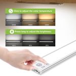 Casa si Gradina - Corpuri si surse de iluminat - Veioze si lampi - Lampi de veghe - Lumina LED pentru dulap cu senzor de miscare, 2200 mAh reincarcabila prin USB 40CM 2 buc - Infinity.ro