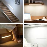 Casa si Gradina - Corpuri si surse de iluminat - Veioze si lampi - Lampi de veghe - Lumina LED pentru dulap cu senzor de miscare, 2200 mAh reincarcabila prin USB 40CM 2 buc - Infinity.ro
