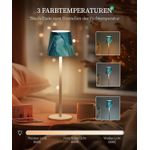 Casa si Gradina - Corpuri si surse de iluminat - Veioze si lampi - Lampi de veghe - Lampa de masa wireless, reincarcabila, reglabila, impermeabila IP54, tactila LED cu 3 moduri de culoare, (verde si alb) - Infinity.ro