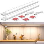 Casa si Gradina - Corpuri si surse de iluminat - Veioze si lampi - Lampi de veghe - Lumina LED pentru dulap cu senzor de miscare, 2200 mAh reincarcabila prin USB 40CM 2 buc - Infinity.ro