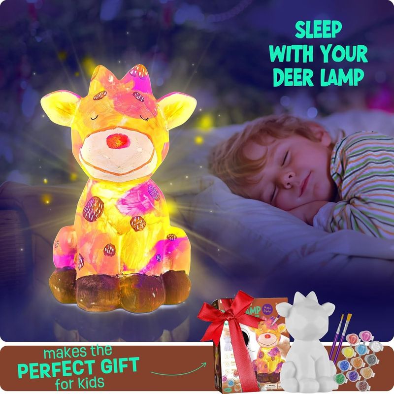 Casa si Gradina - Corpuri si surse de iluminat - Veioze si lampi - Lampi de veghe - Lampa de veghe cerb cu set de pictura - Infinity.ro