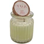 Casa si Gradina - Decoratiuni - Aromaterapie si lumanari - Suporturi lumanari - Lumanare parfumata vanilie din ceara de soia 60 gr in borcan de sticla cu capac - Infinity.ro