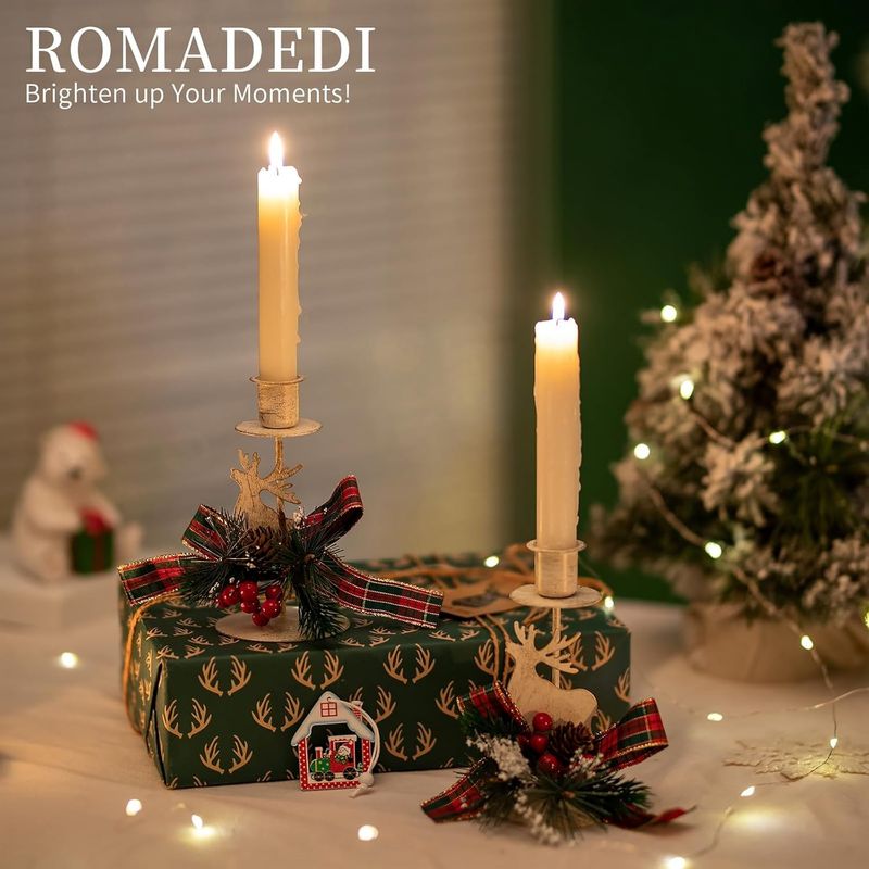 Casa si Gradina - Decoratiuni - Aromaterapie si lumanari - Suporturi lumanari - Suporti de lumanari din metal, Reni set 2 bucati 15 cm - Infinity.ro