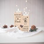 Casa si Gradina - Decoratiuni - Aromaterapie si lumanari - Suporturi lumanari - Lumanari inima pe suport de lemn, set 2 bucati - Infinity.ro