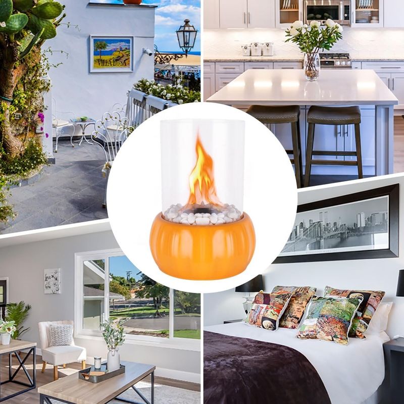 Casa si Gradina - Decoratiuni - Aromaterapie si lumanari - Suporturi lumanari - Semineu decorativ de masa cu bio-etanol, fara gaze si fara fum - Infinity.ro