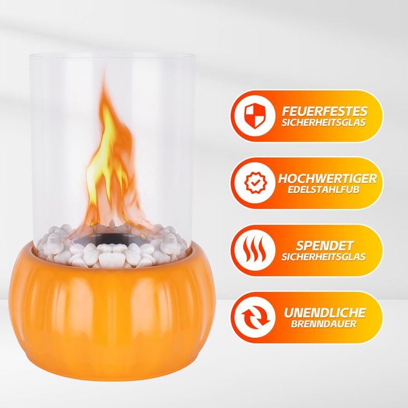 Casa si Gradina - Decoratiuni - Aromaterapie si lumanari - Suporturi lumanari - Semineu decorativ de masa cu bio-etanol, fara gaze si fara fum - Infinity.ro